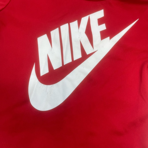 Nike Little Boys' Gradient Futura T-Shirt n’Fleece Jogger Pants Set.Red/gray 18M - Picture 4 of 6